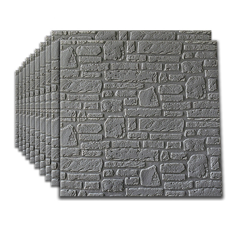 3D Artificial Stone Wall Panel Modern Style Home Living Room Panel Wall (10-pack) Grey Clearhalo 'Flooring 'Home Improvement' 'home_improvement' 'home_improvement_wall_paneling' 'Wall Paneling' 'wall_paneling' 'Walls & Ceilings' Walls and Ceiling' 6312915
