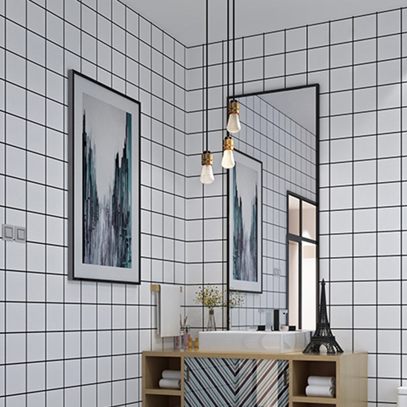 Square Mosaic Tile Plastic Peel and Stick Tile for Kitchen and Bathroom White Clearhalo 'Flooring 'Home Improvement' 'home_improvement' 'home_improvement_peel_stick_blacksplash' 'Peel & Stick Backsplash Tile' 'peel_stick_blacksplash' 'Walls & Ceilings' Walls and Ceiling' 6312993