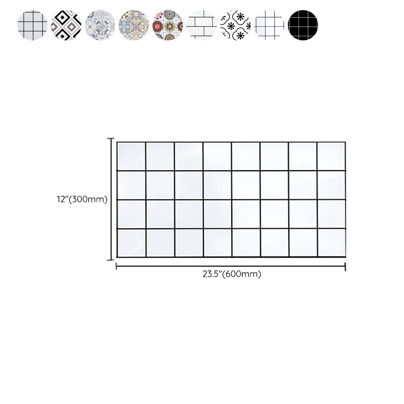 Square Mosaic Tile Plastic Peel and Stick Tile for Kitchen and Bathroom Clearhalo 'Flooring 'Home Improvement' 'home_improvement' 'home_improvement_peel_stick_blacksplash' 'Peel & Stick Backsplash Tile' 'peel_stick_blacksplash' 'Walls & Ceilings' Walls and Ceiling' 6313009