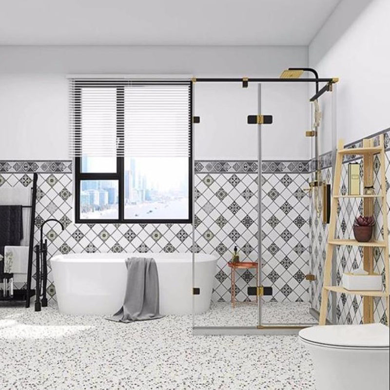 Rectangular Peel & Stick Tile PVC Single Tile for Kitchen and Bathroom Black-White Clearhalo 'Flooring 'Home Improvement' 'home_improvement' 'home_improvement_peel_stick_blacksplash' 'Peel & Stick Backsplash Tile' 'peel_stick_blacksplash' 'Walls & Ceilings' Walls and Ceiling' 6313042