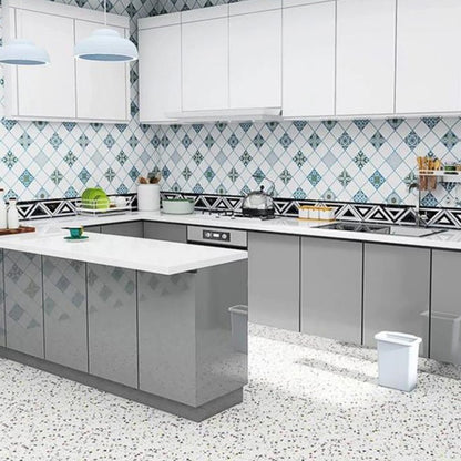 Rectangular Peel & Stick Tile PVC Single Tile for Kitchen and Bathroom Blue-White Clearhalo 'Flooring 'Home Improvement' 'home_improvement' 'home_improvement_peel_stick_blacksplash' 'Peel & Stick Backsplash Tile' 'peel_stick_blacksplash' 'Walls & Ceilings' Walls and Ceiling' 6313053