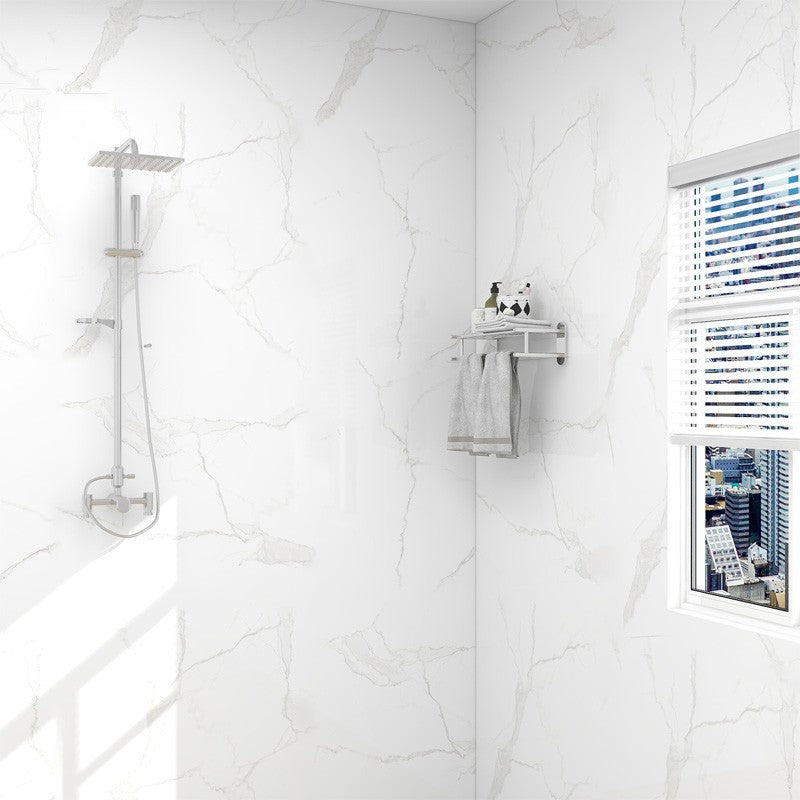 Rectangular PVC Field Tile 19.7" Peel and Stick Tile for Shower Off-White Clearhalo 'Flooring 'Home Improvement' 'home_improvement' 'home_improvement_peel_stick_blacksplash' 'Peel & Stick Backsplash Tile' 'peel_stick_blacksplash' 'Walls & Ceilings' Walls and Ceiling' 6313091