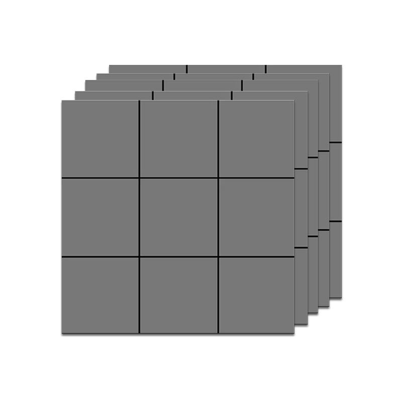Modern Square Grid Single Tile Plastic Peel & Stick Field Tile Light Gray-Black Clearhalo 'Flooring 'Home Improvement' 'home_improvement' 'home_improvement_peel_stick_blacksplash' 'Peel & Stick Backsplash Tile' 'peel_stick_blacksplash' 'Walls & Ceilings' Walls and Ceiling' 6313113