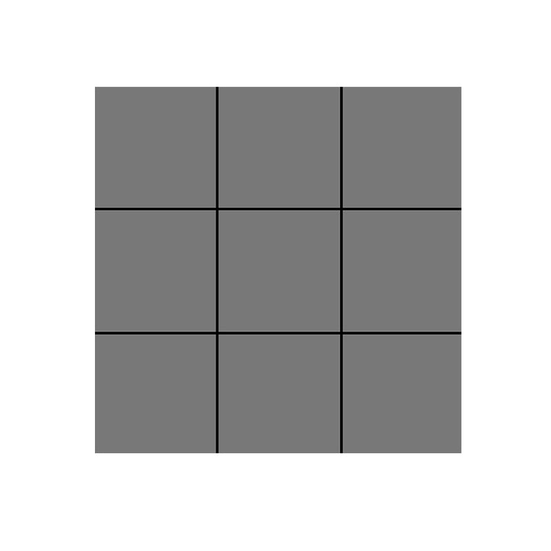 Modern Square Grid Single Tile Plastic Peel & Stick Field Tile - Clearhalo