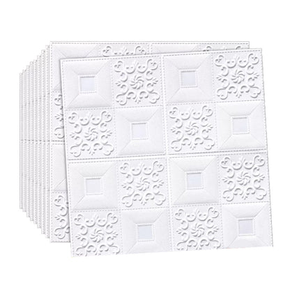 3D Wall Panel Gorgeous Style Simple Home Living Room Bedroom Wall Plate (100-pack) White Clearhalo 'Flooring 'Home Improvement' 'home_improvement' 'home_improvement_wall_paneling' 'Wall Paneling' 'wall_paneling' 'Walls & Ceilings' Walls and Ceiling' 6314262
