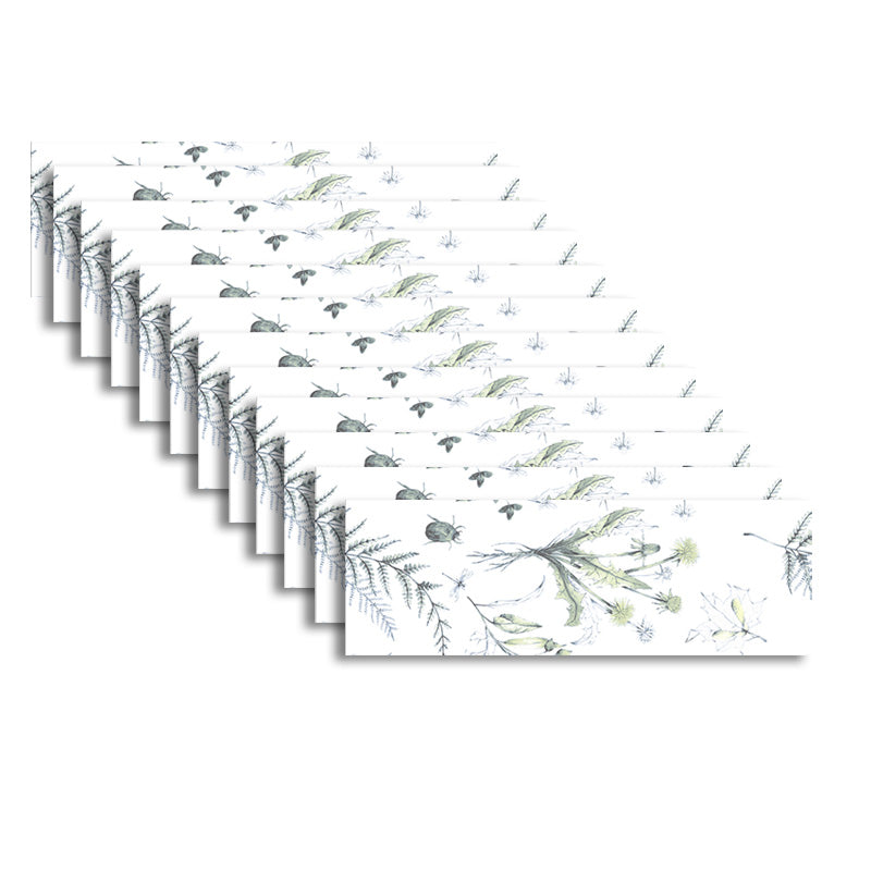 11.81"x11.81"/7.87"x23.62"/11.81"x23.62" Singular Patterned Tile for Floor Green White Clearhalo 'Floor Tiles & Wall Tiles' 'floor_tiles_wall_tiles' 'Flooring 'Home Improvement' 'home_improvement' 'home_improvement_floor_tiles_wall_tiles' Walls and Ceiling' 6314307