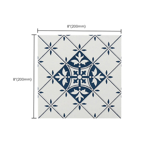 Square 7.87"x7.87" Ceramic Tile Patterned Singular Tile for Floor Clearhalo 'Floor Tiles & Wall Tiles' 'floor_tiles_wall_tiles' 'Flooring 'Home Improvement' 'home_improvement' 'home_improvement_floor_tiles_wall_tiles' Walls and Ceiling' 6314331