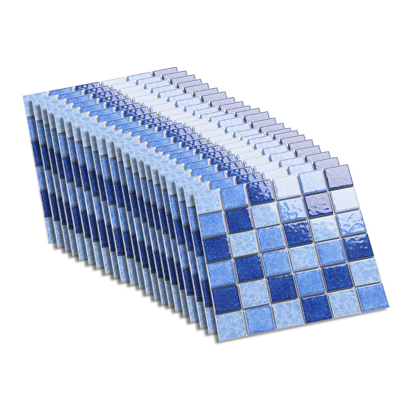 Square Ceramic Tile Brick Look Mosaic Tile for Pool and Bathroom Use Royal Blue Clearhalo 'Floor Tiles & Wall Tiles' 'floor_tiles_wall_tiles' 'Flooring 'Home Improvement' 'home_improvement' 'home_improvement_floor_tiles_wall_tiles' Walls and Ceiling' 6316354