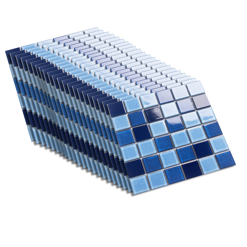 Square Ceramic Tile Brick Look Mosaic Tile for Pool and Bathroom Use Navy Clearhalo 'Floor Tiles & Wall Tiles' 'floor_tiles_wall_tiles' 'Flooring 'Home Improvement' 'home_improvement' 'home_improvement_floor_tiles_wall_tiles' Walls and Ceiling' 6316373