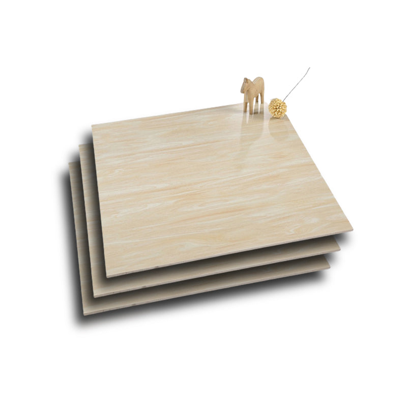 Glazed Square Floor Tile Porcelain Floor Tile with Wooden Pattern 90 Pieces Clearhalo 'Floor Tiles & Wall Tiles' 'floor_tiles_wall_tiles' 'Flooring 'Home Improvement' 'home_improvement' 'home_improvement_floor_tiles_wall_tiles' Walls and Ceiling' 6316393