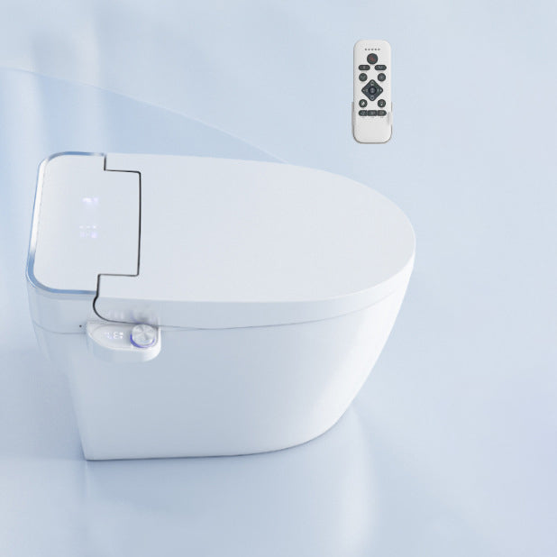 Contemporary 1-Piece Bidet Toilet Floor Mounted White Toilet Bowl for Bathroom Foot Touch Flush (Standard Configuration) Clearhalo 'Bathroom Remodel & Bathroom Fixtures' 'Home Improvement' 'home_improvement' 'home_improvement_toilets' 'Toilets & Bidets' 'Toilets' 6320267