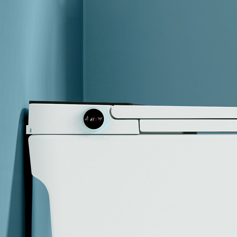 Modern Heated Seat Flush Toilet Floor Mount White Toilet Bowl with Toilet Seat Clearhalo 'Bathroom Remodel & Bathroom Fixtures' 'Home Improvement' 'home_improvement' 'home_improvement_toilets' 'Toilets & Bidets' 'Toilets' 6320286