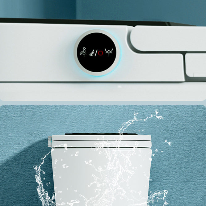 Modern Heated Seat Flush Toilet Floor Mount White Toilet Bowl with Toilet Seat Clearhalo 'Bathroom Remodel & Bathroom Fixtures' 'Home Improvement' 'home_improvement' 'home_improvement_toilets' 'Toilets & Bidets' 'Toilets' 6320296