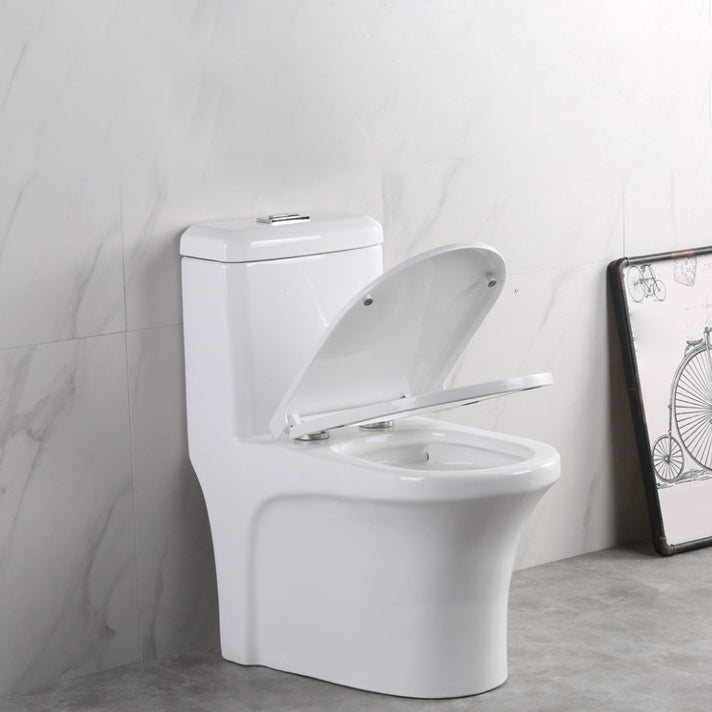 Modern Elongated Toilet Bowl White Flush Toilet with Seat for Bathroom UF Clearhalo 'Bathroom Remodel & Bathroom Fixtures' 'Home Improvement' 'home_improvement' 'home_improvement_toilets' 'Toilets & Bidets' 'Toilets' 6320300