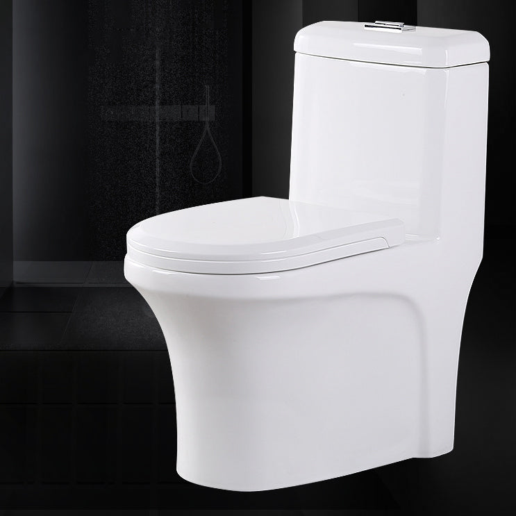 Modern Elongated Toilet Bowl White Flush Toilet with Seat for Bathroom Clearhalo 'Bathroom Remodel & Bathroom Fixtures' 'Home Improvement' 'home_improvement' 'home_improvement_toilets' 'Toilets & Bidets' 'Toilets' 6320317