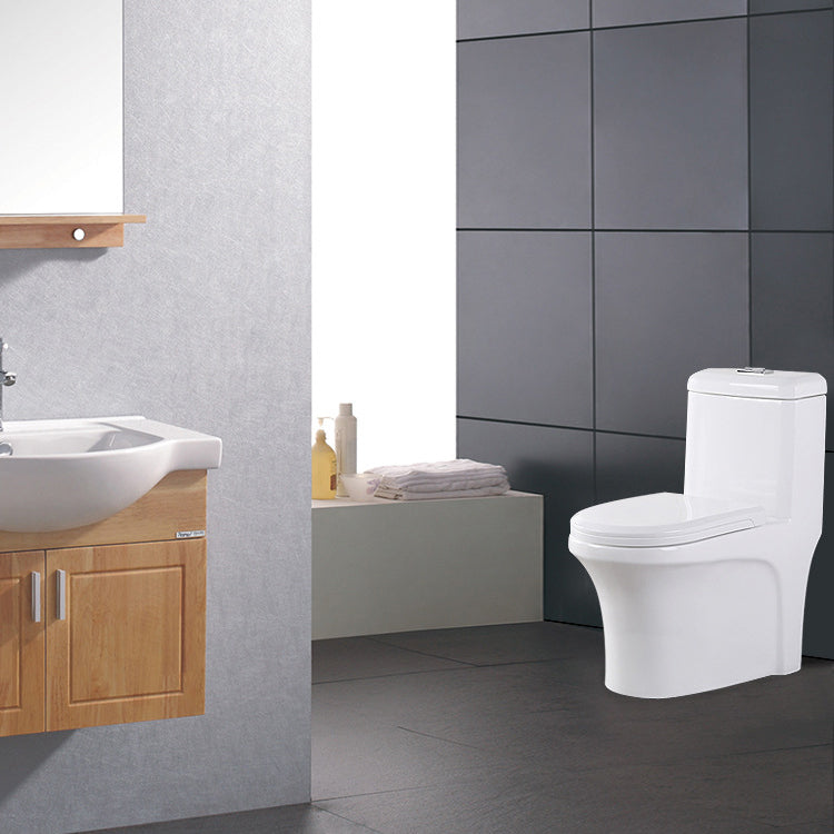 Modern Elongated Toilet Bowl White Flush Toilet with Seat for Bathroom Clearhalo 'Bathroom Remodel & Bathroom Fixtures' 'Home Improvement' 'home_improvement' 'home_improvement_toilets' 'Toilets & Bidets' 'Toilets' 6320318