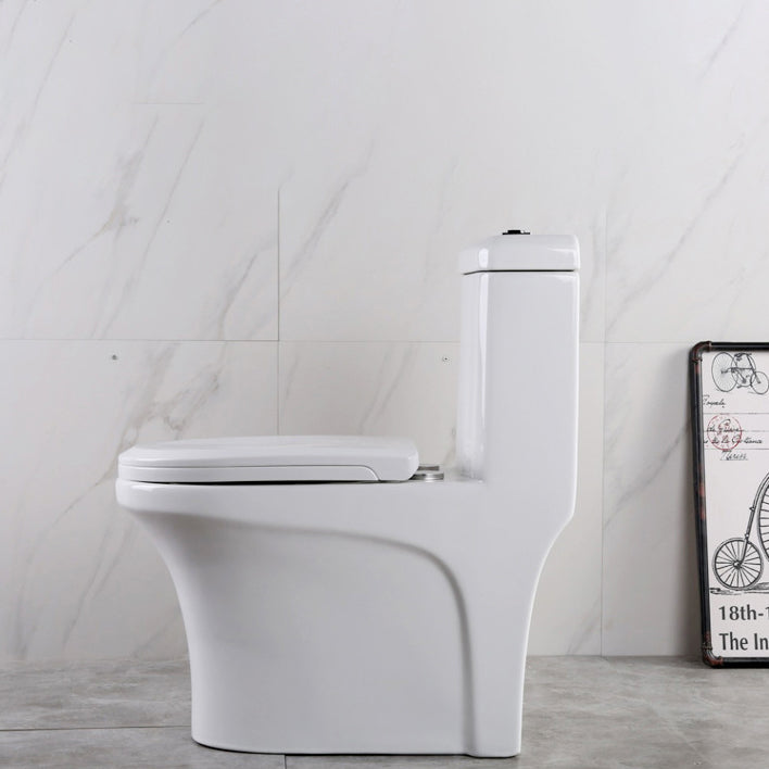 Modern Elongated Toilet Bowl White Flush Toilet with Seat for Bathroom Clearhalo 'Bathroom Remodel & Bathroom Fixtures' 'Home Improvement' 'home_improvement' 'home_improvement_toilets' 'Toilets & Bidets' 'Toilets' 6320320