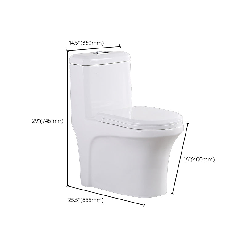 Modern Elongated Toilet Bowl White Flush Toilet with Seat for Bathroom Clearhalo 'Bathroom Remodel & Bathroom Fixtures' 'Home Improvement' 'home_improvement' 'home_improvement_toilets' 'Toilets & Bidets' 'Toilets' 6320322
