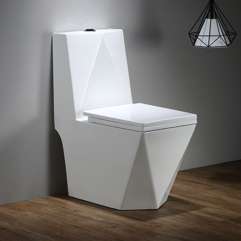 Modern Siphon Jet Toilet Bowl All-In-One Floor Mounted Urine Toilet White Clearhalo 'Bathroom Remodel & Bathroom Fixtures' 'Home Improvement' 'home_improvement' 'home_improvement_toilets' 'Toilets & Bidets' 'Toilets' 6320323