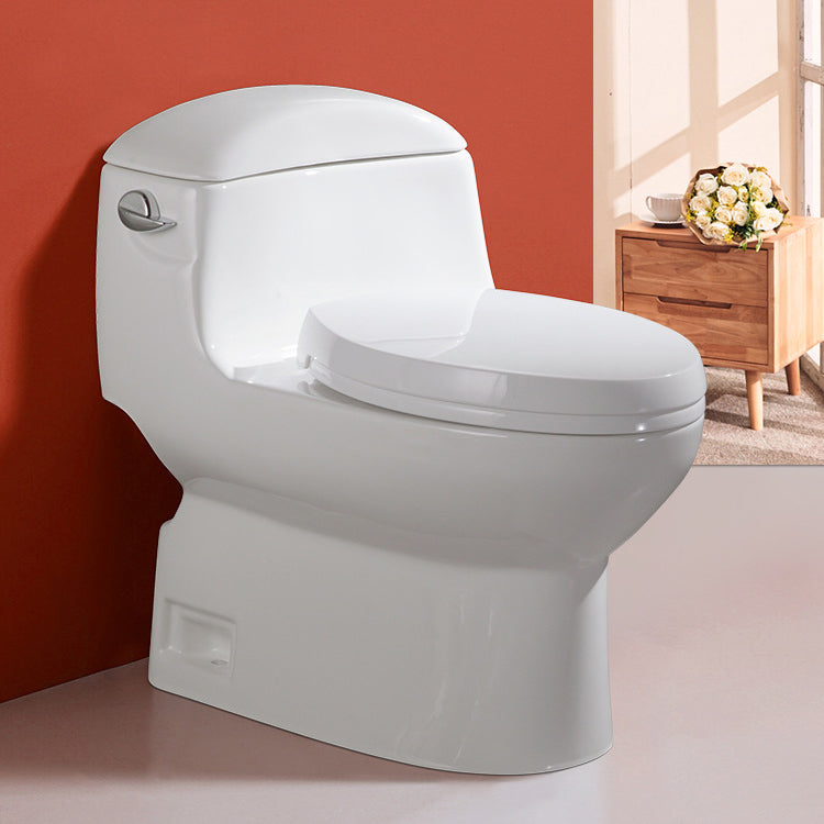 Traditional Seat Included One Piece Toilet Floor Mounted Toilet Bowl for Washroom 17"L x 29"W x 27"H 16" Clearhalo 'Bathroom Remodel & Bathroom Fixtures' 'Home Improvement' 'home_improvement' 'home_improvement_toilets' 'Toilets & Bidets' 'Toilets' 6320336