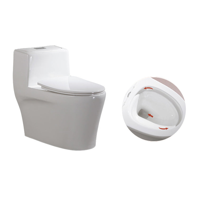 Traditional Seat Included One Piece Toilet Floor Mounted Toilet Bowl for Washroom 15"L x 28"W x 25"H 16" Clearhalo 'Bathroom Remodel & Bathroom Fixtures' 'Home Improvement' 'home_improvement' 'home_improvement_toilets' 'Toilets & Bidets' 'Toilets' 6320339
