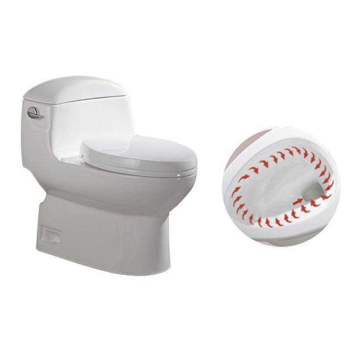 Traditional Seat Included One Piece Toilet Floor Mounted Toilet Bowl for Washroom 17"L x 29"W x 27"H 12" Clearhalo 'Bathroom Remodel & Bathroom Fixtures' 'Home Improvement' 'home_improvement' 'home_improvement_toilets' 'Toilets & Bidets' 'Toilets' 6320340
