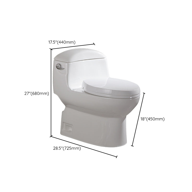 Traditional Seat Included One Piece Toilet Floor Mounted Toilet Bowl for Washroom Clearhalo 'Bathroom Remodel & Bathroom Fixtures' 'Home Improvement' 'home_improvement' 'home_improvement_toilets' 'Toilets & Bidets' 'Toilets' 6320363
