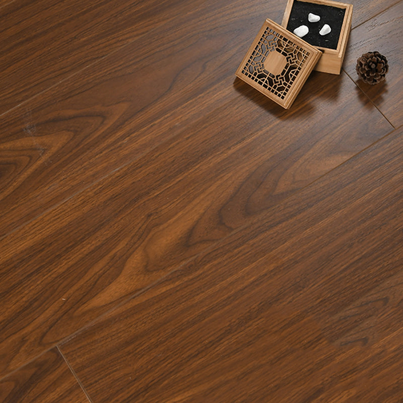 Stain Resistant Laminate Flooring Solid Wood Laminate for Home Walnut 48"L x 7"W Clearhalo 'Flooring 'Home Improvement' 'home_improvement' 'home_improvement_laminate_flooring' 'Laminate Flooring' 'laminate_flooring' Walls and Ceiling' 6320868