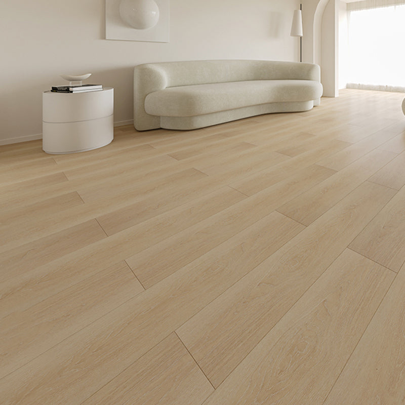 Modern 12mm Natural Solid Wood Laminate Flooring, Click-Lock, Waterproof Light Yellow Clearhalo 'Flooring 'Home Improvement' 'home_improvement' 'home_improvement_laminate_flooring' 'Laminate Flooring' 'laminate_flooring' Walls and Ceiling' 6321003
