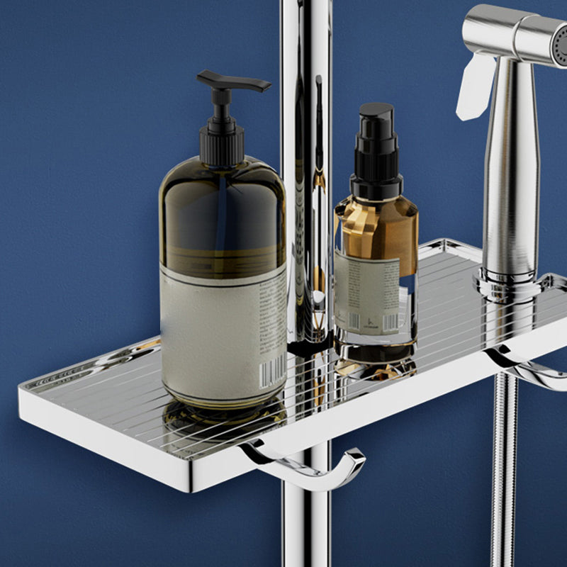 Modern Shower System Handle Lever Wall Mounted Copper Shower System Clearhalo 'Bathroom Remodel & Bathroom Fixtures' 'Home Improvement' 'home_improvement' 'home_improvement_shower_faucets' 'Shower Faucets & Systems' 'shower_faucets' 'Showers & Bathtubs Plumbing' 'Showers & Bathtubs' 6321126