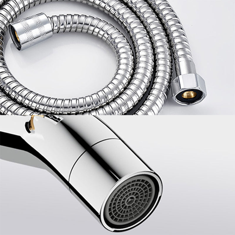 Modern Shower System Handle Lever Wall Mounted Copper Shower System Clearhalo 'Bathroom Remodel & Bathroom Fixtures' 'Home Improvement' 'home_improvement' 'home_improvement_shower_faucets' 'Shower Faucets & Systems' 'shower_faucets' 'Showers & Bathtubs Plumbing' 'Showers & Bathtubs' 6321130