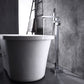 Modern Freestanding Tub Filler Trim Copper Floor Mounted Freestanding Bathtub Faucet Chrome Square Rectangle Ground Clearhalo 'Bathroom Remodel & Bathroom Fixtures' 'Bathtub Faucets' 'bathtub_faucets' 'Home Improvement' 'home_improvement' 'home_improvement_bathtub_faucets' 6321184