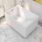 Bathroom Modern Acrylic Small Tub with Left-Hand Drain Bathtub 49"L x 30"W x 24"H Clearhalo 'Bathroom Remodel & Bathroom Fixtures' 'Bathtubs' 'Home Improvement' 'home_improvement' 'home_improvement_bathtubs' 'Showers & Bathtubs' 6323174