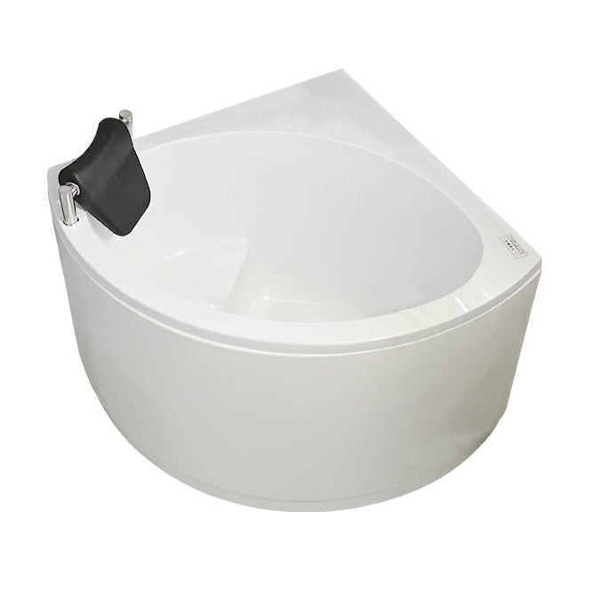 Bathroom Modern Corner Bathtub with Drain and Overflow Trim Bath Tub Clearhalo 'Bathroom Remodel & Bathroom Fixtures' 'Bathtubs' 'Home Improvement' 'home_improvement' 'home_improvement_bathtubs' 'Showers & Bathtubs' 6323280