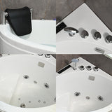 Bathroom Modern Corner Bathtub with Drain and Overflow Trim Bath Tub Clearhalo 'Bathroom Remodel & Bathroom Fixtures' 'Bathtubs' 'Home Improvement' 'home_improvement' 'home_improvement_bathtubs' 'Showers & Bathtubs' 6323281