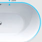 Modern Ellipse Acrylic Bathtub Back to Wall with Drain Bath Tub Clearhalo 'Bathroom Remodel & Bathroom Fixtures' 'Bathtubs' 'Home Improvement' 'home_improvement' 'home_improvement_bathtubs' 'Showers & Bathtubs' 6323295