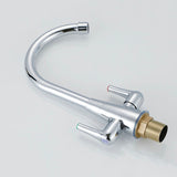 Modern Kitchen Faucet Brass High Arch with Handles and Supply Lines Bridge Faucet Clearhalo 'Home Improvement' 'home_improvement' 'home_improvement_kitchen_faucets' 'Kitchen Faucets' 'Kitchen Remodel & Kitchen Fixtures' 'Kitchen Sinks & Faucet Components' 'kitchen_faucets' 6327606