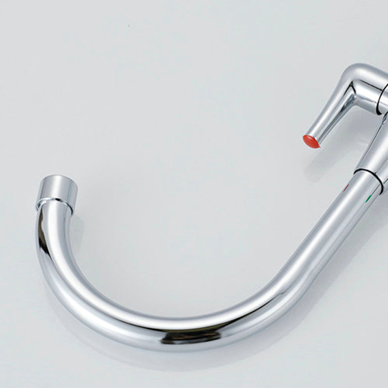 Modern Kitchen Faucet Brass High Arch with Handles and Supply Lines Bridge Faucet Clearhalo 'Home Improvement' 'home_improvement' 'home_improvement_kitchen_faucets' 'Kitchen Faucets' 'Kitchen Remodel & Kitchen Fixtures' 'Kitchen Sinks & Faucet Components' 'kitchen_faucets' 6327609