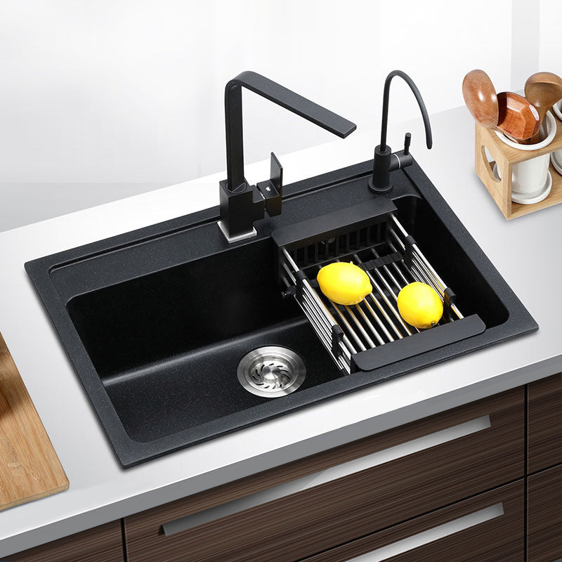 Contemporary Kitchen Sink Retangle Stainless Steel 3 Holes Drop-In Kitchen Sink Clearhalo 'Home Improvement' 'home_improvement' 'home_improvement_kitchen_sinks' 'Kitchen Remodel & Kitchen Fixtures' 'Kitchen Sinks & Faucet Components' 'Kitchen Sinks' 'kitchen_sinks' 6327746