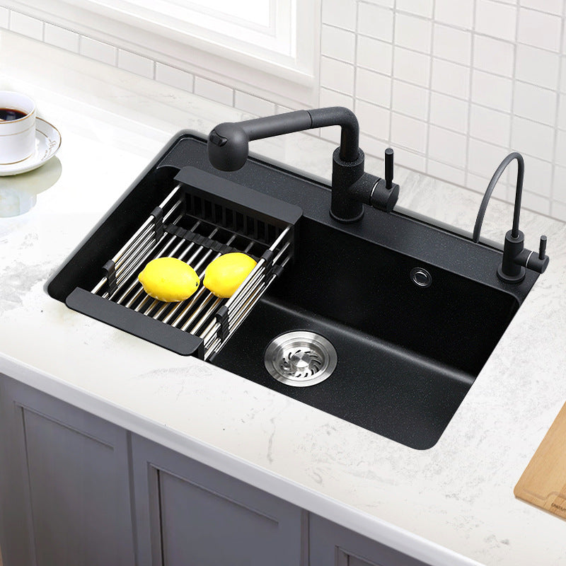 Contemporary Kitchen Sink Retangle Stainless Steel 3 Holes Drop-In Kitchen Sink Clearhalo 'Home Improvement' 'home_improvement' 'home_improvement_kitchen_sinks' 'Kitchen Remodel & Kitchen Fixtures' 'Kitchen Sinks & Faucet Components' 'Kitchen Sinks' 'kitchen_sinks' 6327751