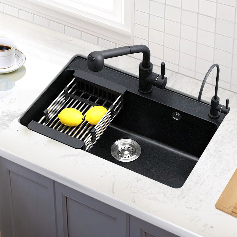Contemporary Kitchen Sink Retangle Stainless Steel 3 Holes Drop-In Kitchen Sink Clearhalo 'Home Improvement' 'home_improvement' 'home_improvement_kitchen_sinks' 'Kitchen Remodel & Kitchen Fixtures' 'Kitchen Sinks & Faucet Components' 'Kitchen Sinks' 'kitchen_sinks' 6327751