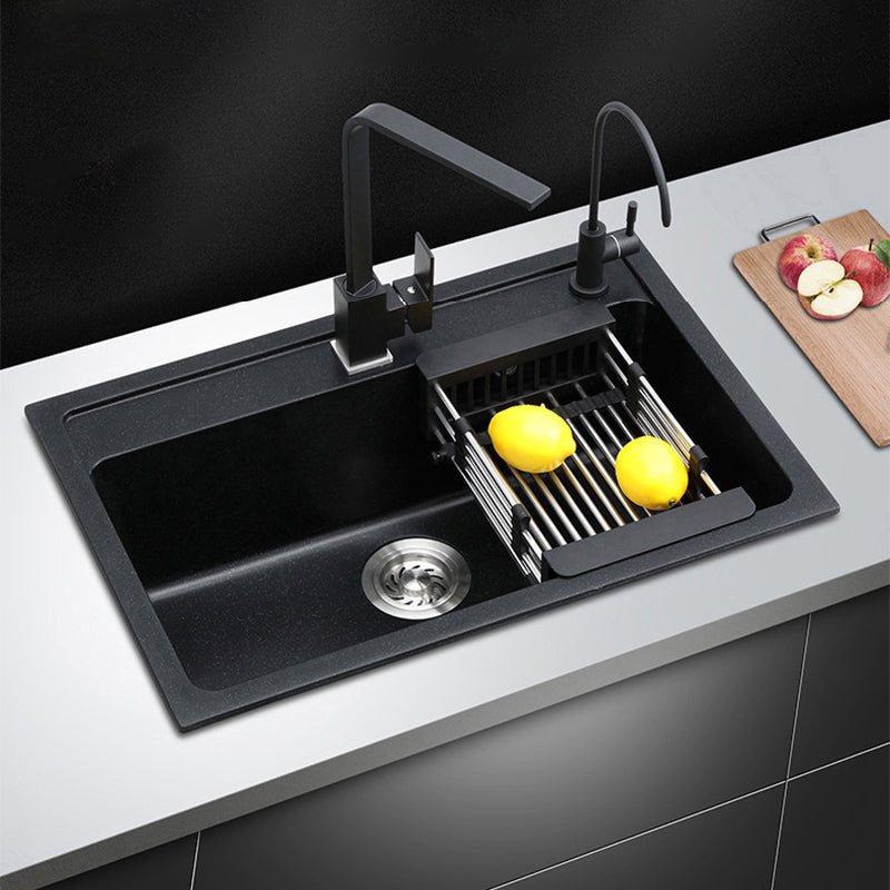 Contemporary Kitchen Sink Retangle Stainless Steel 3 Holes Drop-In Kitchen Sink Clearhalo 'Home Improvement' 'home_improvement' 'home_improvement_kitchen_sinks' 'Kitchen Remodel & Kitchen Fixtures' 'Kitchen Sinks & Faucet Components' 'Kitchen Sinks' 'kitchen_sinks' 6327764