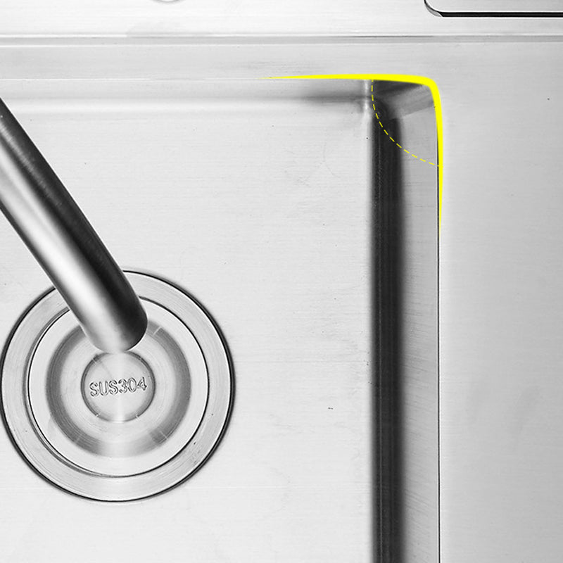 Modern Kitchen Sink Stainless Steel Double Sink with Grid and Strainer Workstation Clearhalo 'Home Improvement' 'home_improvement' 'home_improvement_kitchen_sinks' 'Kitchen Remodel & Kitchen Fixtures' 'Kitchen Sinks & Faucet Components' 'Kitchen Sinks' 'kitchen_sinks' 6327778