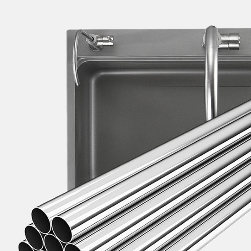 Modern Kitchen Sink Stainless Steel with Accessories and Faucet Top-Mount Workstation Sink Clearhalo 'Home Improvement' 'home_improvement' 'home_improvement_kitchen_sinks' 'Kitchen Remodel & Kitchen Fixtures' 'Kitchen Sinks & Faucet Components' 'Kitchen Sinks' 'kitchen_sinks' 6327792