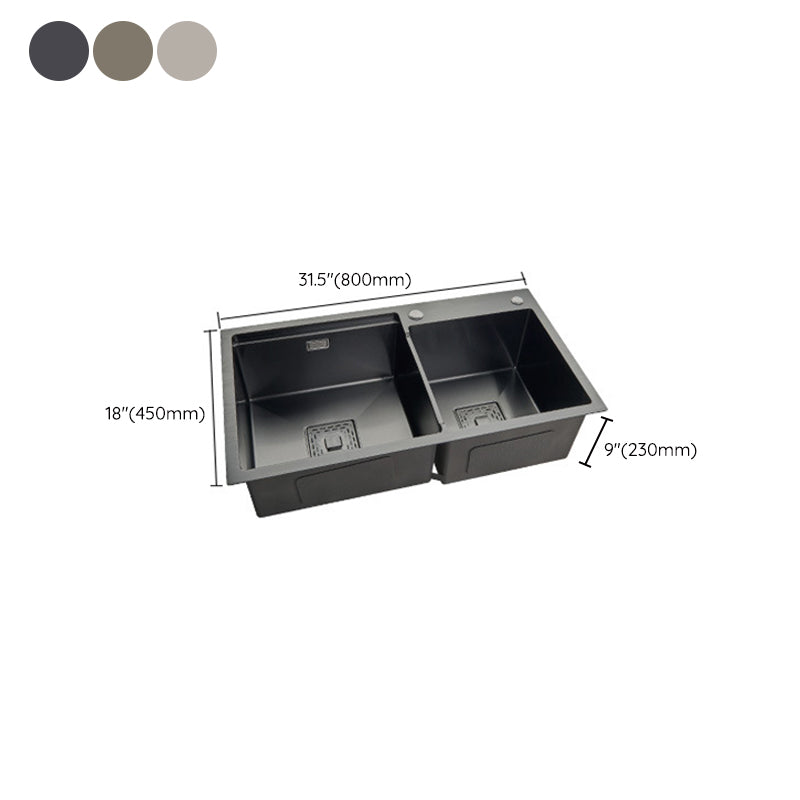 Modern Workstation Sink Stainless Steel Cutting-Board and Faucet Kitchen Sink Clearhalo 'Home Improvement' 'home_improvement' 'home_improvement_kitchen_sinks' 'Kitchen Remodel & Kitchen Fixtures' 'Kitchen Sinks & Faucet Components' 'Kitchen Sinks' 'kitchen_sinks' 6327875