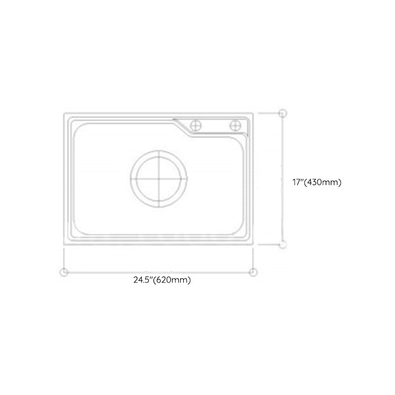 Modern Sink Only Stainless Steel with Basket Strainer and Strainer Kitchen Sink Clearhalo 'Home Improvement' 'home_improvement' 'home_improvement_kitchen_sinks' 'Kitchen Remodel & Kitchen Fixtures' 'Kitchen Sinks & Faucet Components' 'Kitchen Sinks' 'kitchen_sinks' 6327906