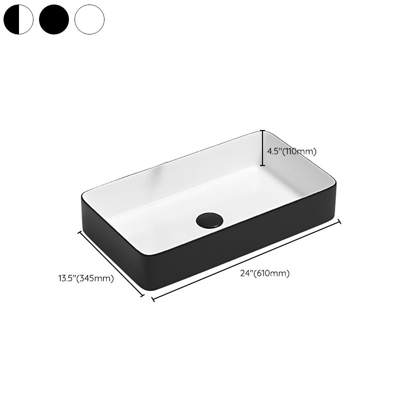 Modern Bathroom Sink Pop-Up Drain Porcelain Round Vessel Lavatory Sink Clearhalo 'Bathroom Remodel & Bathroom Fixtures' 'Bathroom Sinks & Faucet Components' 'Bathroom Sinks' 'bathroom_sink' 'Home Improvement' 'home_improvement' 'home_improvement_bathroom_sink' 6327961