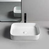 Modern Bathroom Sink Rectangular Porcelain with Pop-Up Drain Vessel Lavatory Sink Clearhalo 'Bathroom Remodel & Bathroom Fixtures' 'Bathroom Sinks & Faucet Components' 'Bathroom Sinks' 'bathroom_sink' 'Home Improvement' 'home_improvement' 'home_improvement_bathroom_sink' 6327985