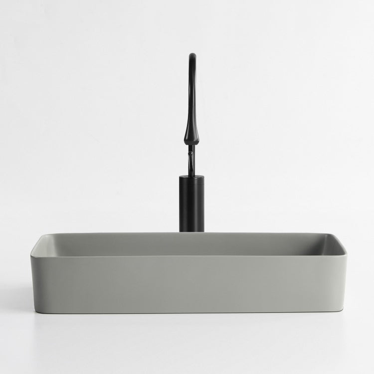 Modern Bathroom Sink Porcelain Rectangular with Pop-Up Drain Vessel Lavatory Sink Clearhalo 'Bathroom Remodel & Bathroom Fixtures' 'Bathroom Sinks & Faucet Components' 'Bathroom Sinks' 'bathroom_sink' 'Home Improvement' 'home_improvement' 'home_improvement_bathroom_sink' 6327988