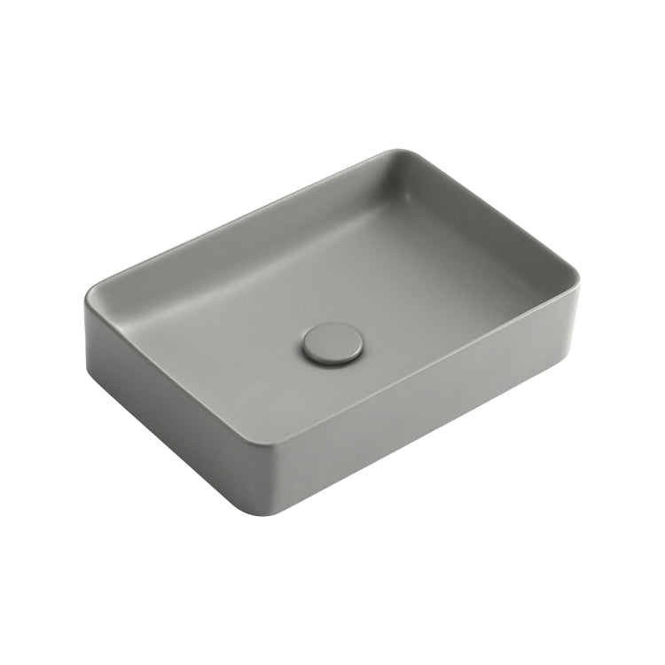 Modern Bathroom Sink Porcelain Rectangular with Pop-Up Drain Vessel Lavatory Sink 21"L x 15"W x 5"H Clearhalo 'Bathroom Remodel & Bathroom Fixtures' 'Bathroom Sinks & Faucet Components' 'Bathroom Sinks' 'bathroom_sink' 'Home Improvement' 'home_improvement' 'home_improvement_bathroom_sink' 6327990